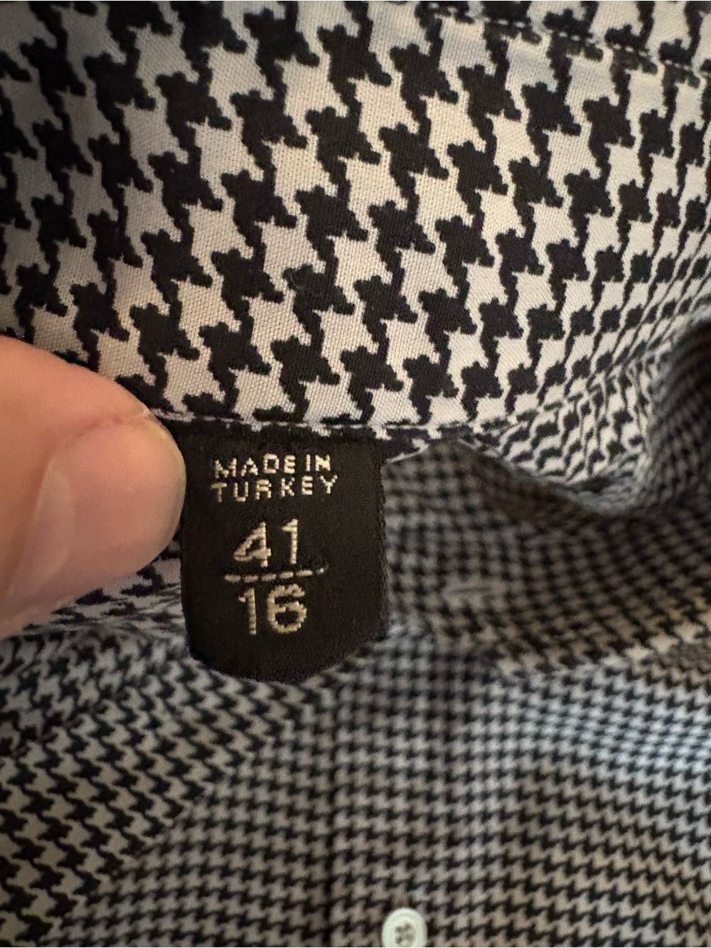 Tom Ford Houndstooth Lyocell Spread Collar Button Up Shirt Size Small - Picture 8 of 11